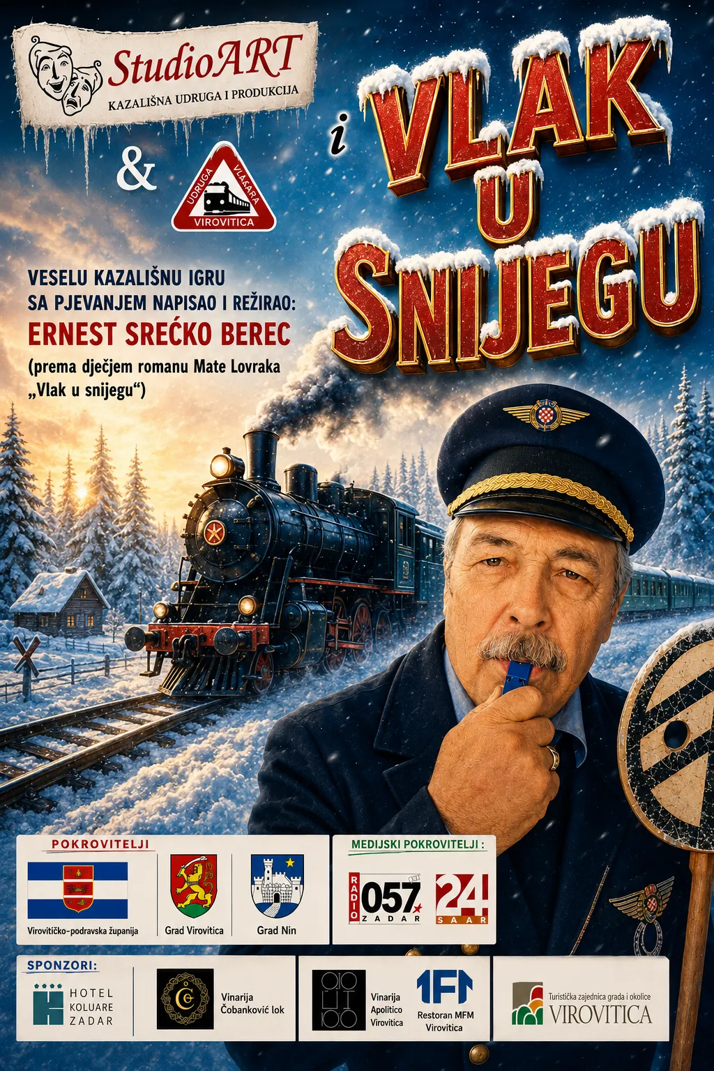 Plakat predstave Vlak u snijegu